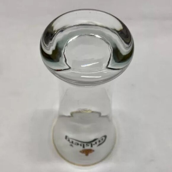 Carlsberg Crown Pilsner Flute 16 oz Beer Pint Glass Gold Rim Vintage EUC - Picture 11 of 12